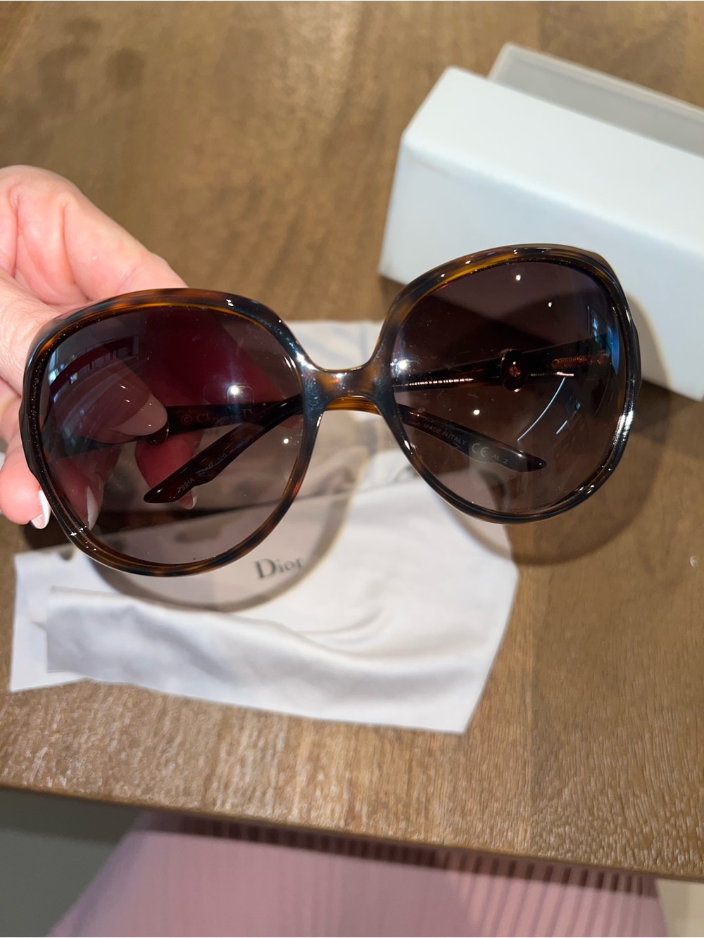 Dior Oversized Tortoiseshell Brown Gradient Sunglasses